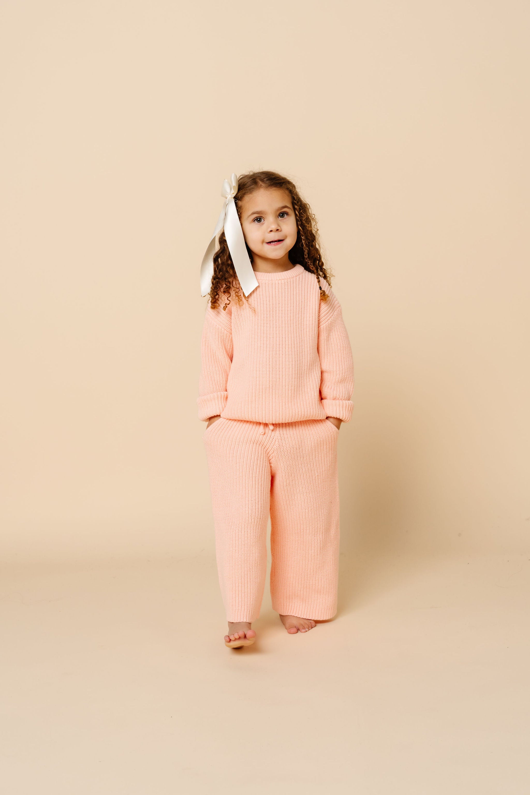 Knit Chunky Wide Leg Pant - Ballet