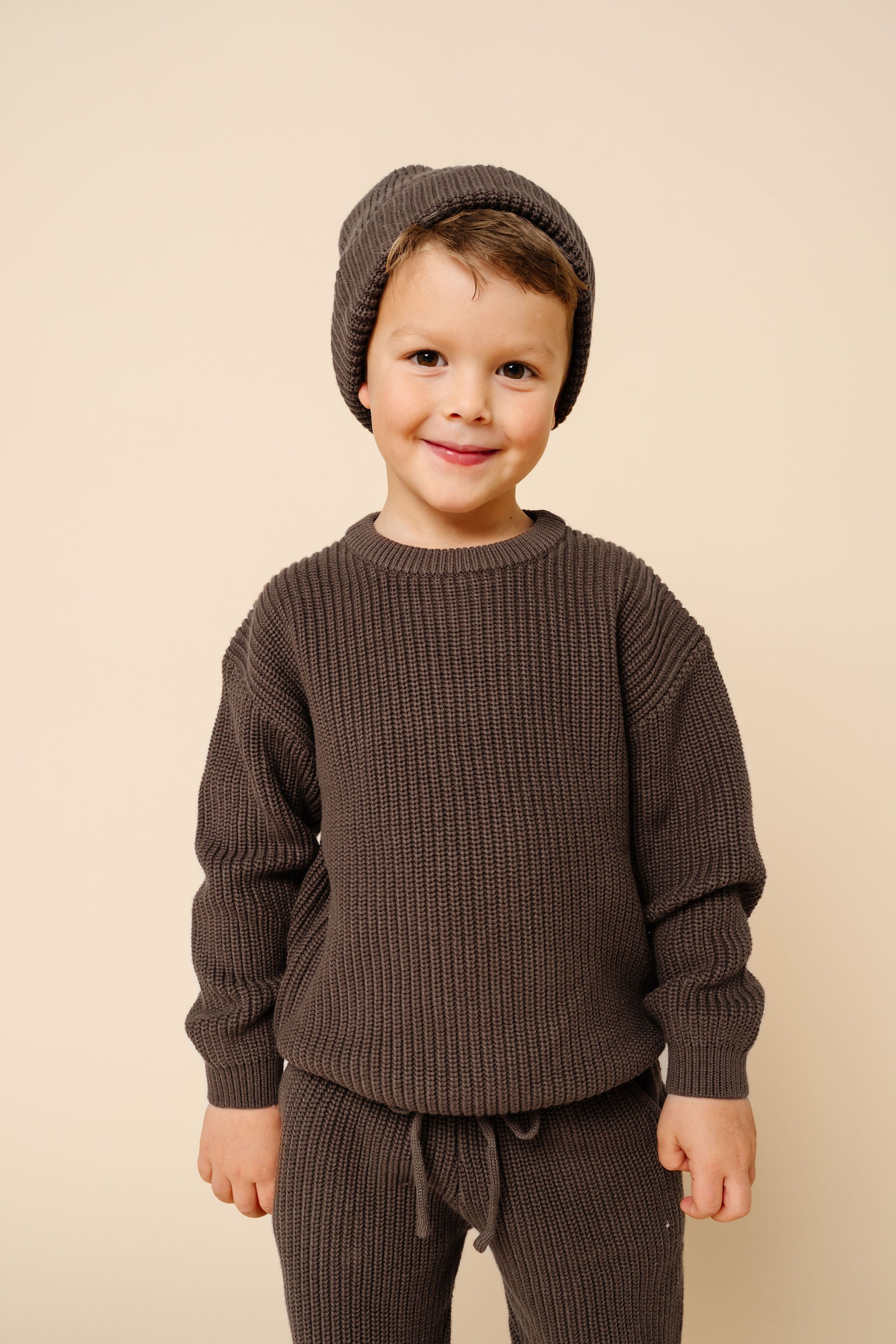 Knit Beanie - Cocoa