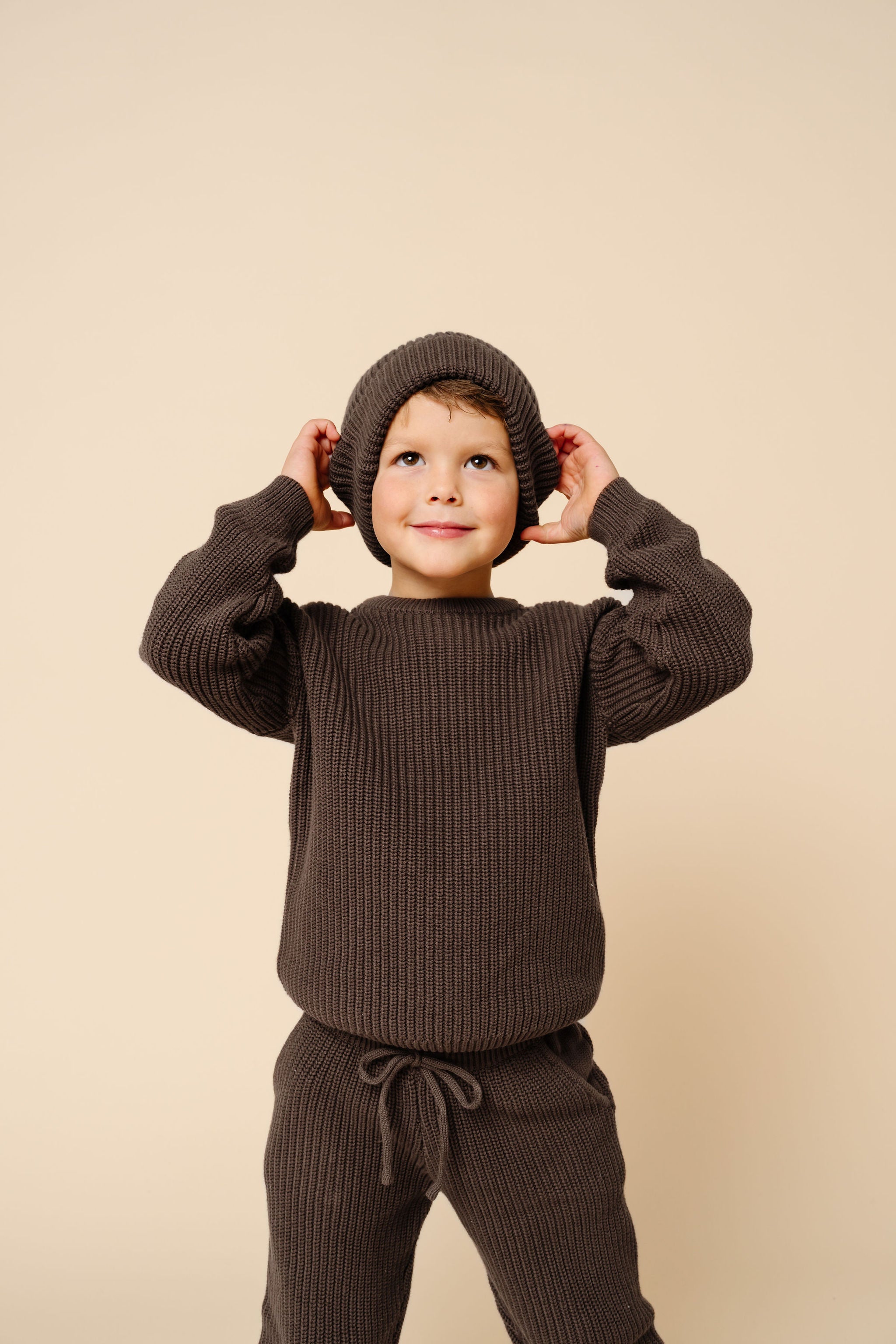 Knit Beanie - Cocoa
