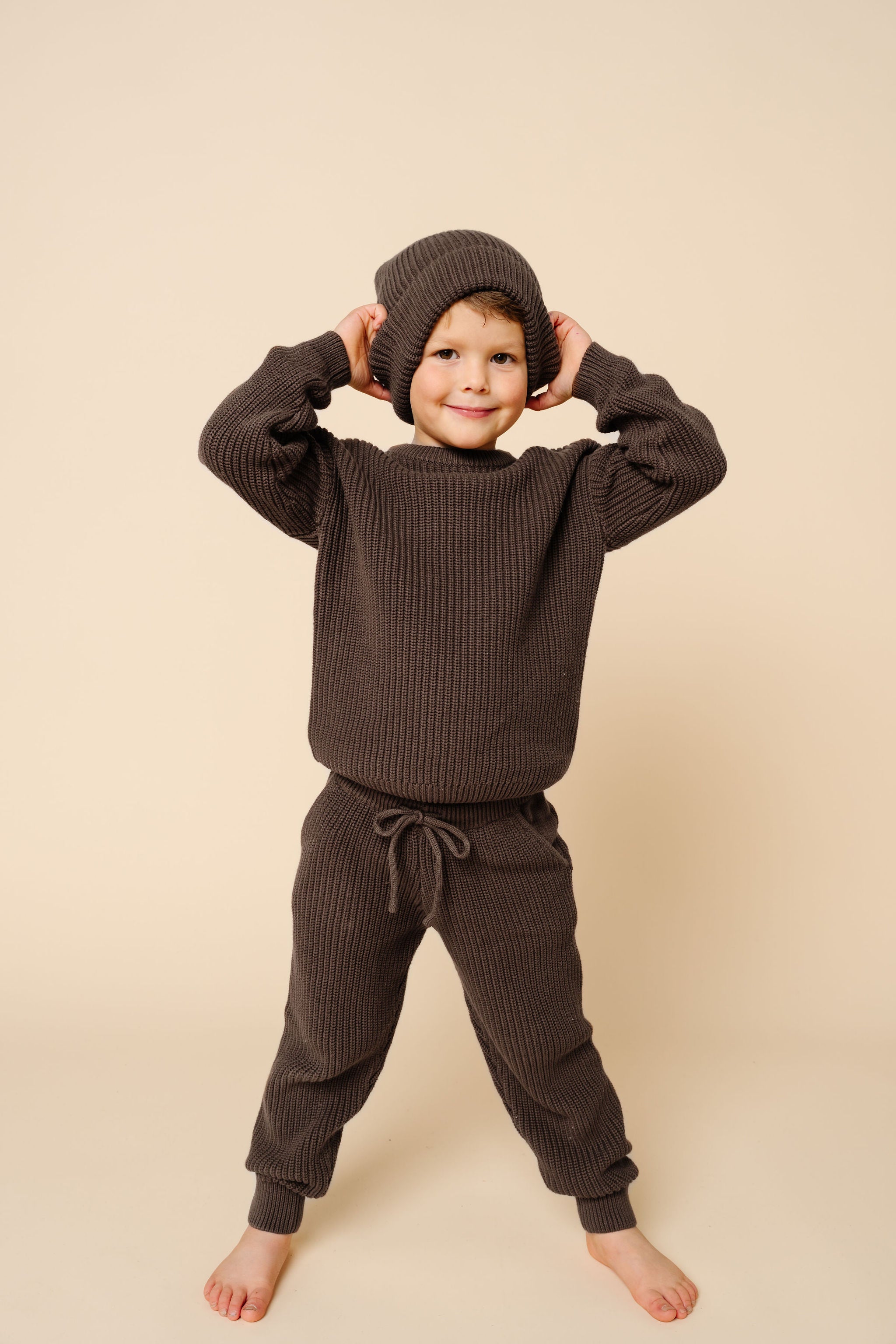 Knit Beanie - Cocoa