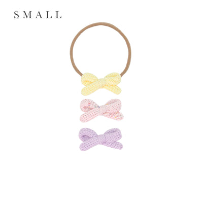 Sweater Bow 3 Pack - Blossom Speckle Knit Headband