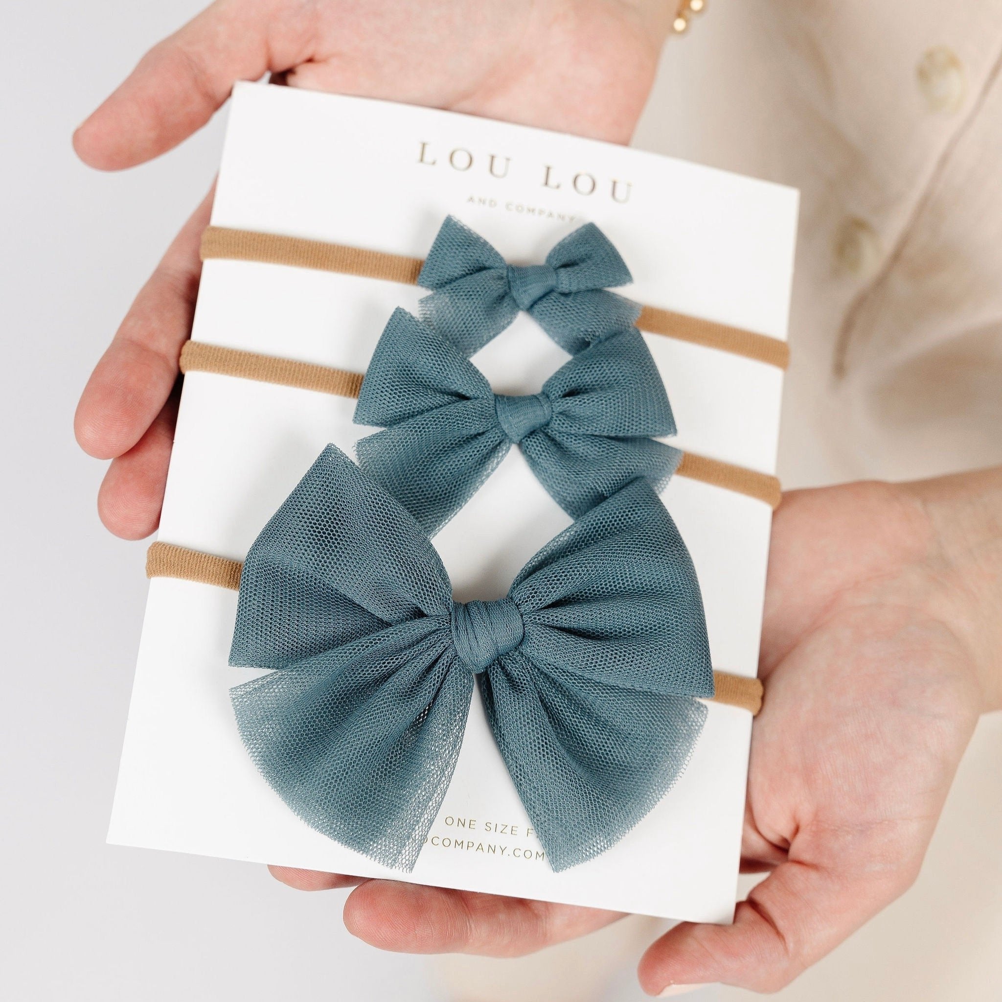 Tulle Bow - Ocean
