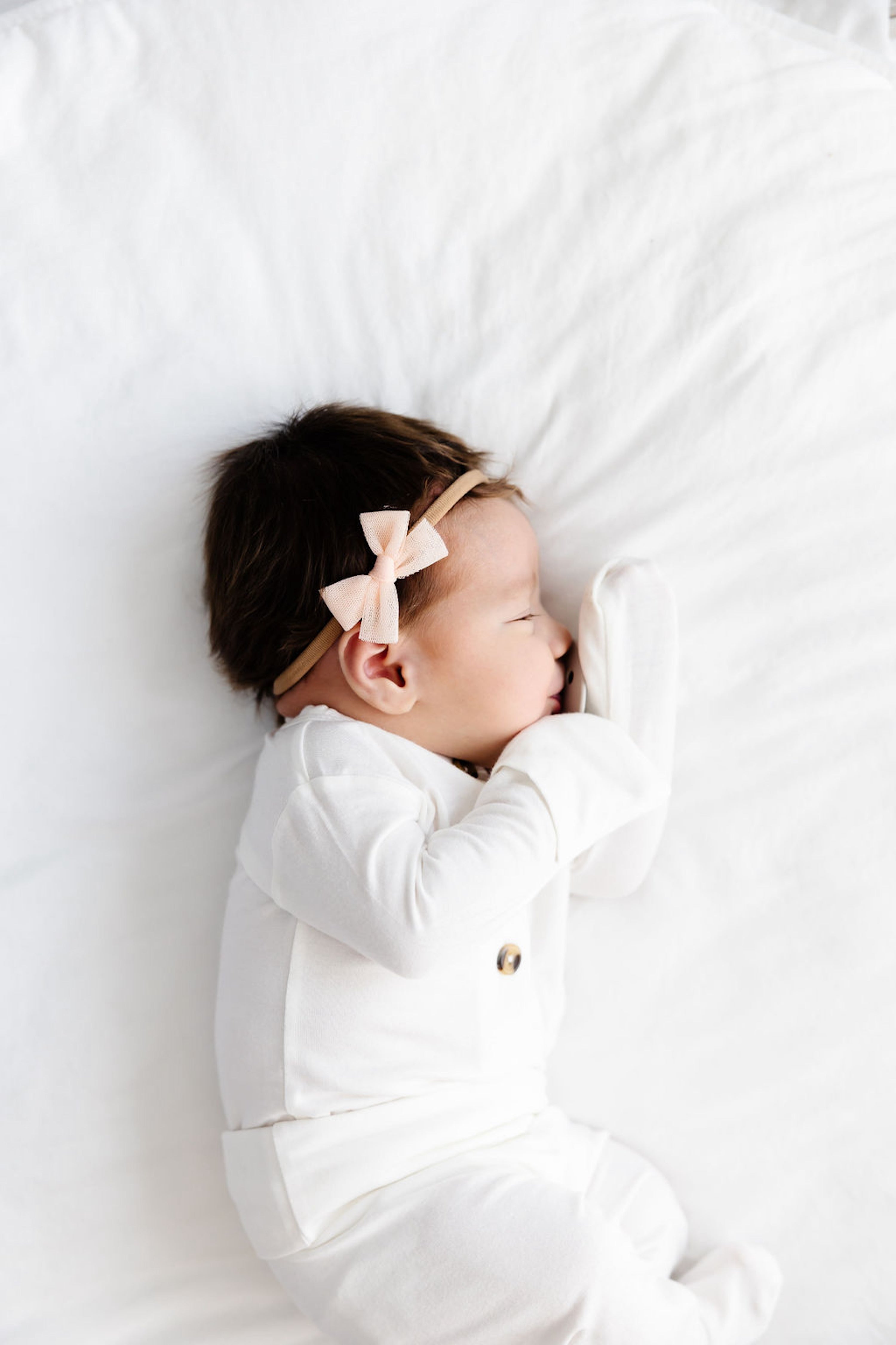 Tulle Bow - Peach