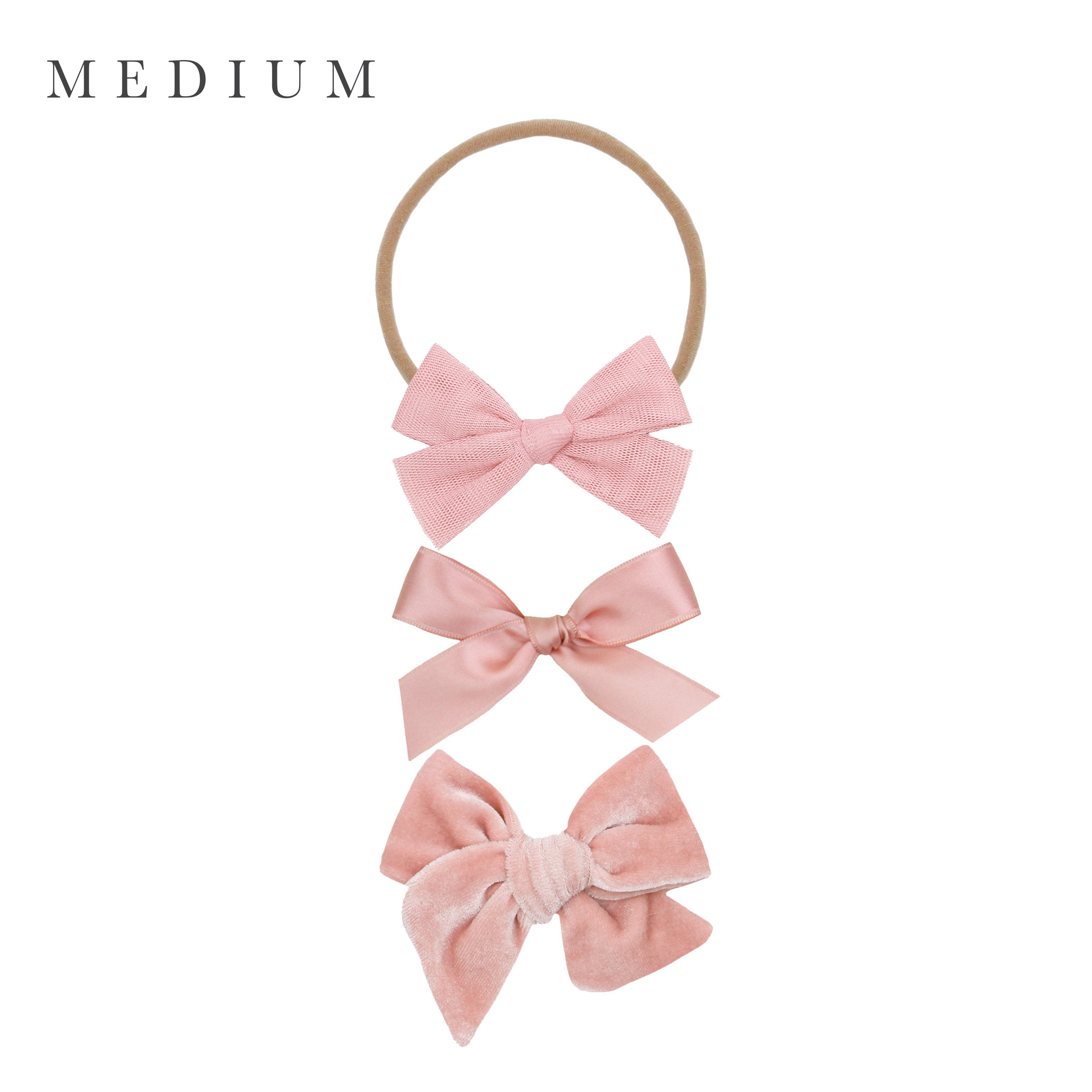 Bow 3 Pack: Bubblegum Headbands