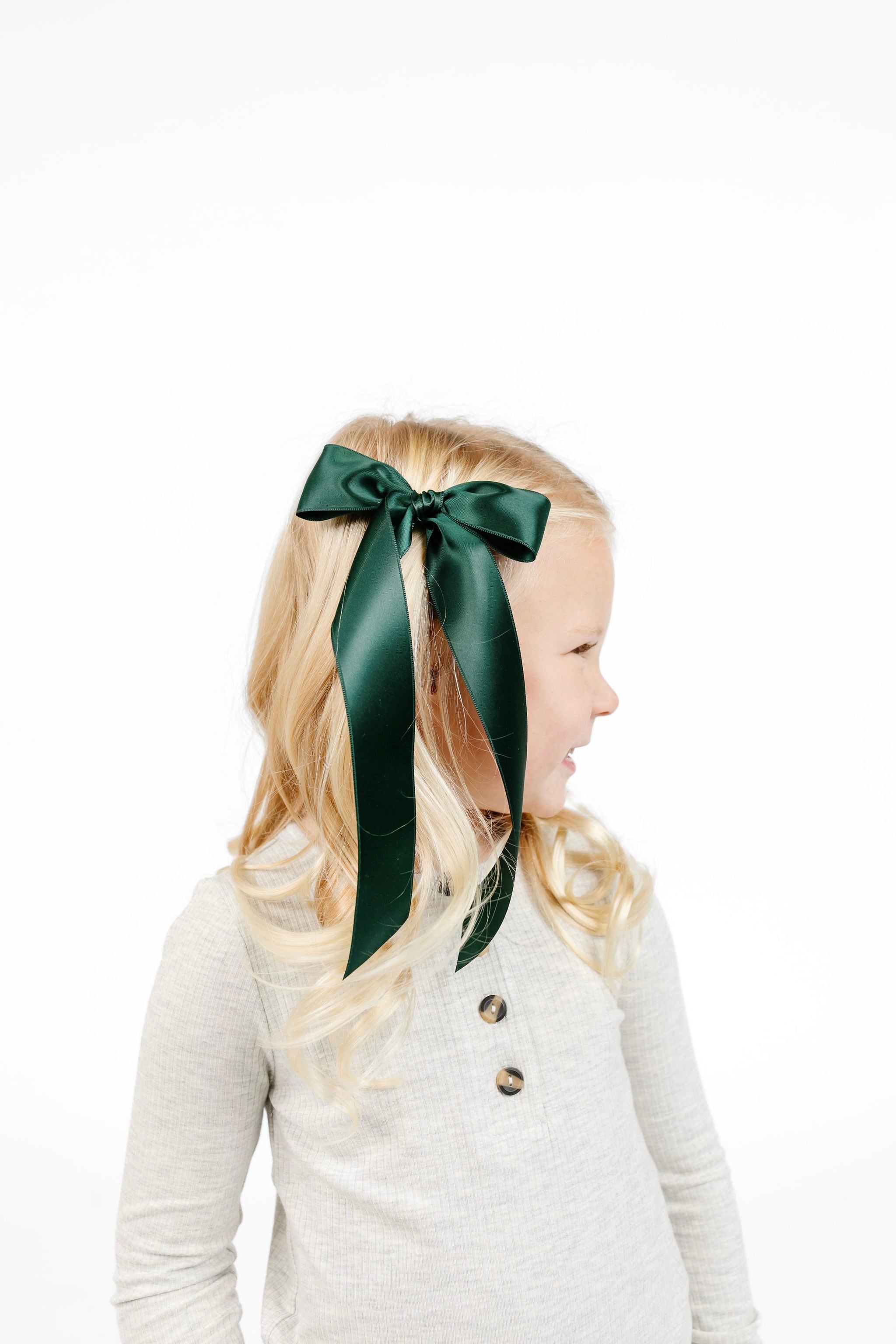 Satin Bow 3 Pack: Midnight Blue Sash Clips