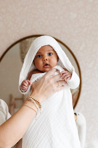 Bath - Baby/Toddler Hooded Towel - White
