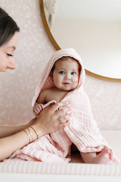Bath - Baby/Toddler Hooded Towel - Blush