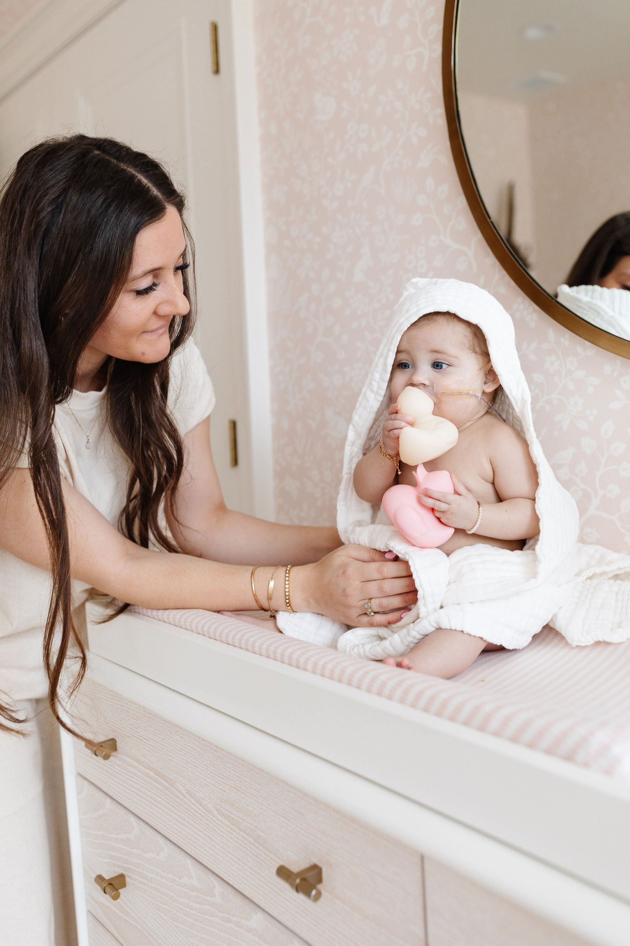 Bath - Baby/Toddler Hooded Towel - White