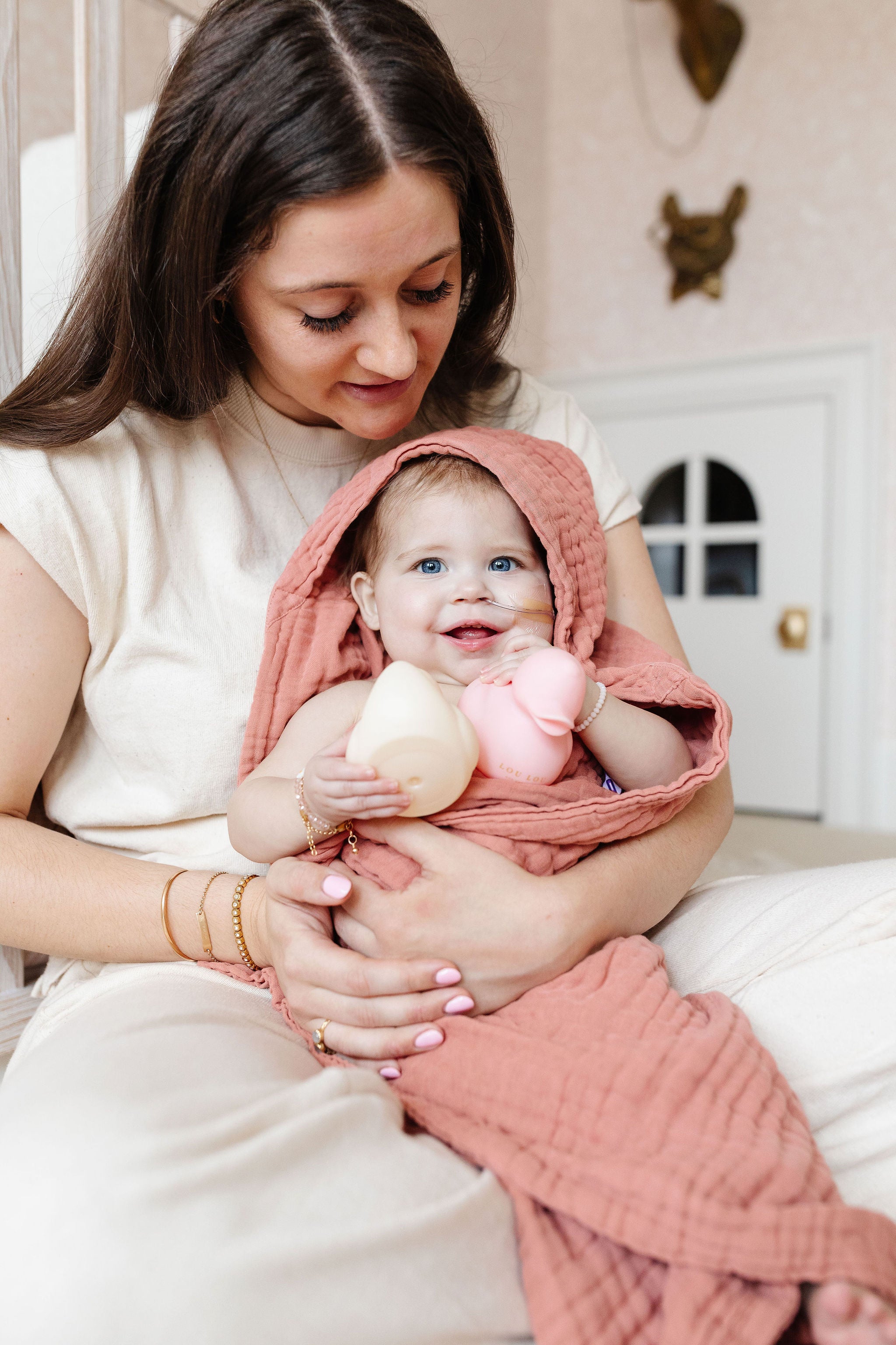 Bath - Baby/Toddler Hooded Towel - Rose