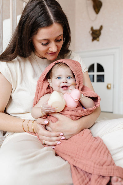 Bath - Baby/Toddler Hooded Towel - Rose