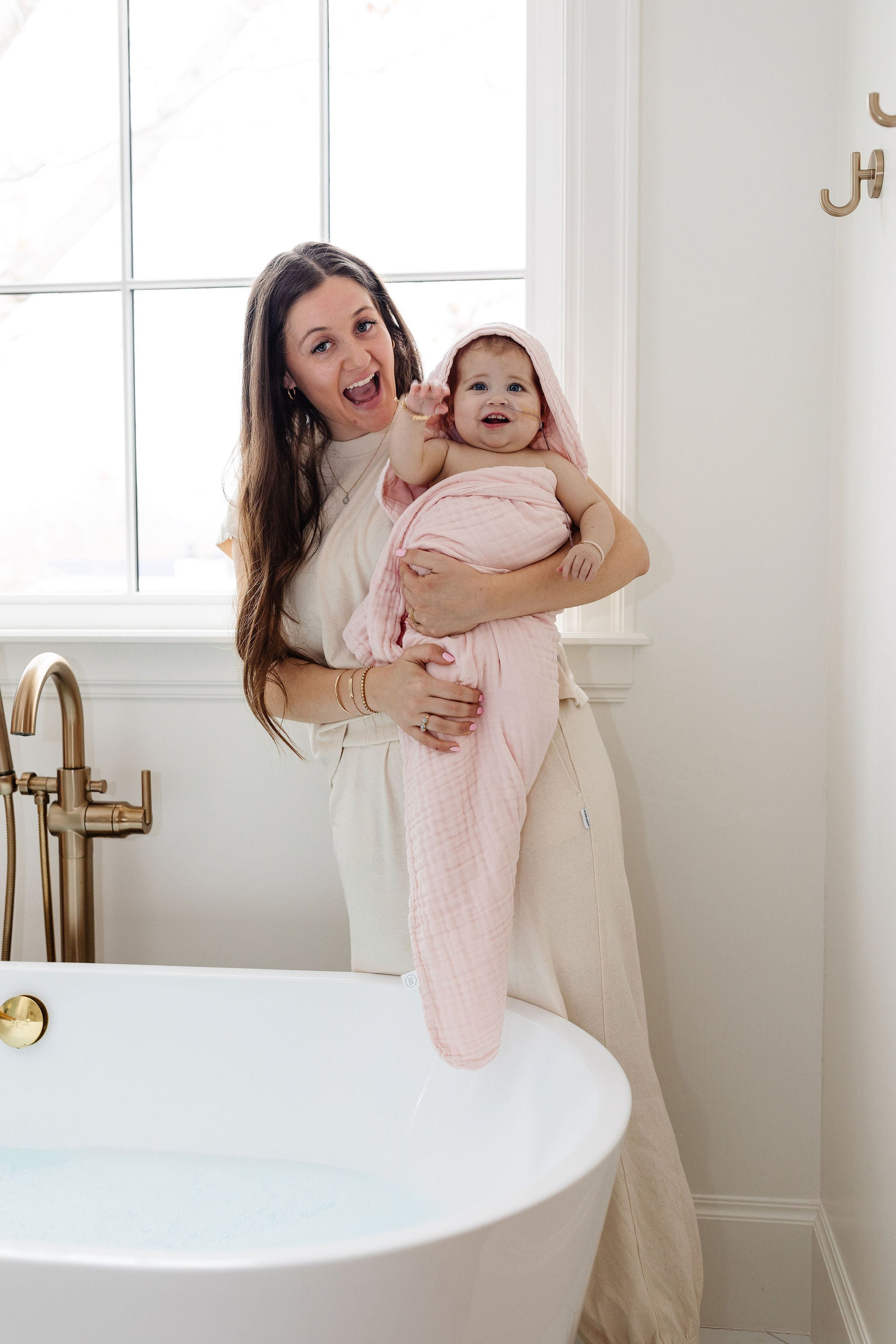 Bath - Baby/Toddler Hooded Towel - Blush