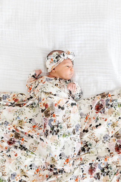 Nellie Newborn Headband Bundle + Knotted Gown