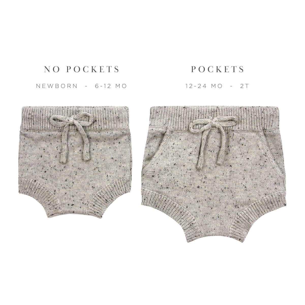 Knit Bummie - Grey Speckle