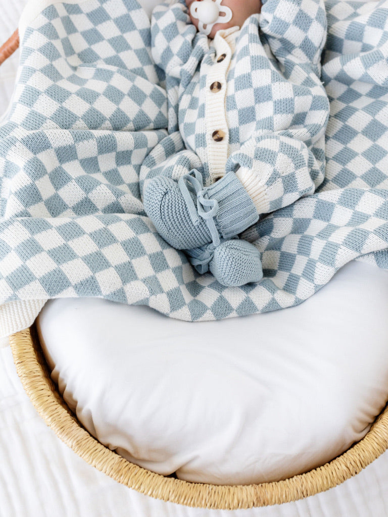 Knit Beanie Bundle - Steele Checkered