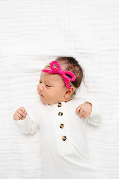 Crochet Bow - Petunia Headband