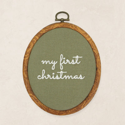 Embroidered "My First Christmas" Hoop