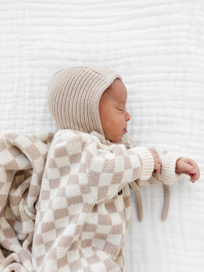 Knit Bonnet - Tan