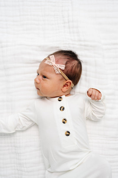 Lace Bow - Mini Ballet Headband