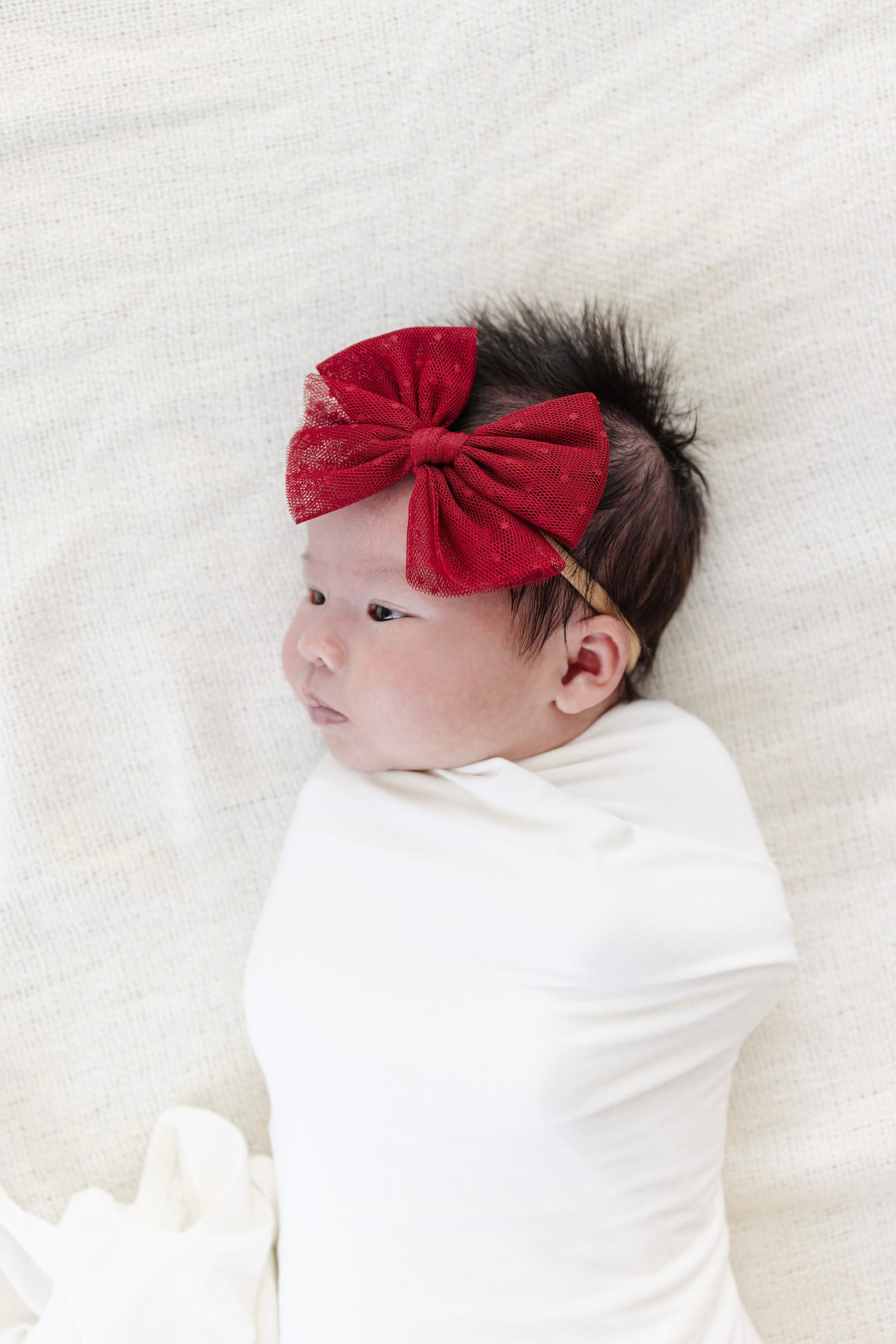 Tulle Bow - Red Dot