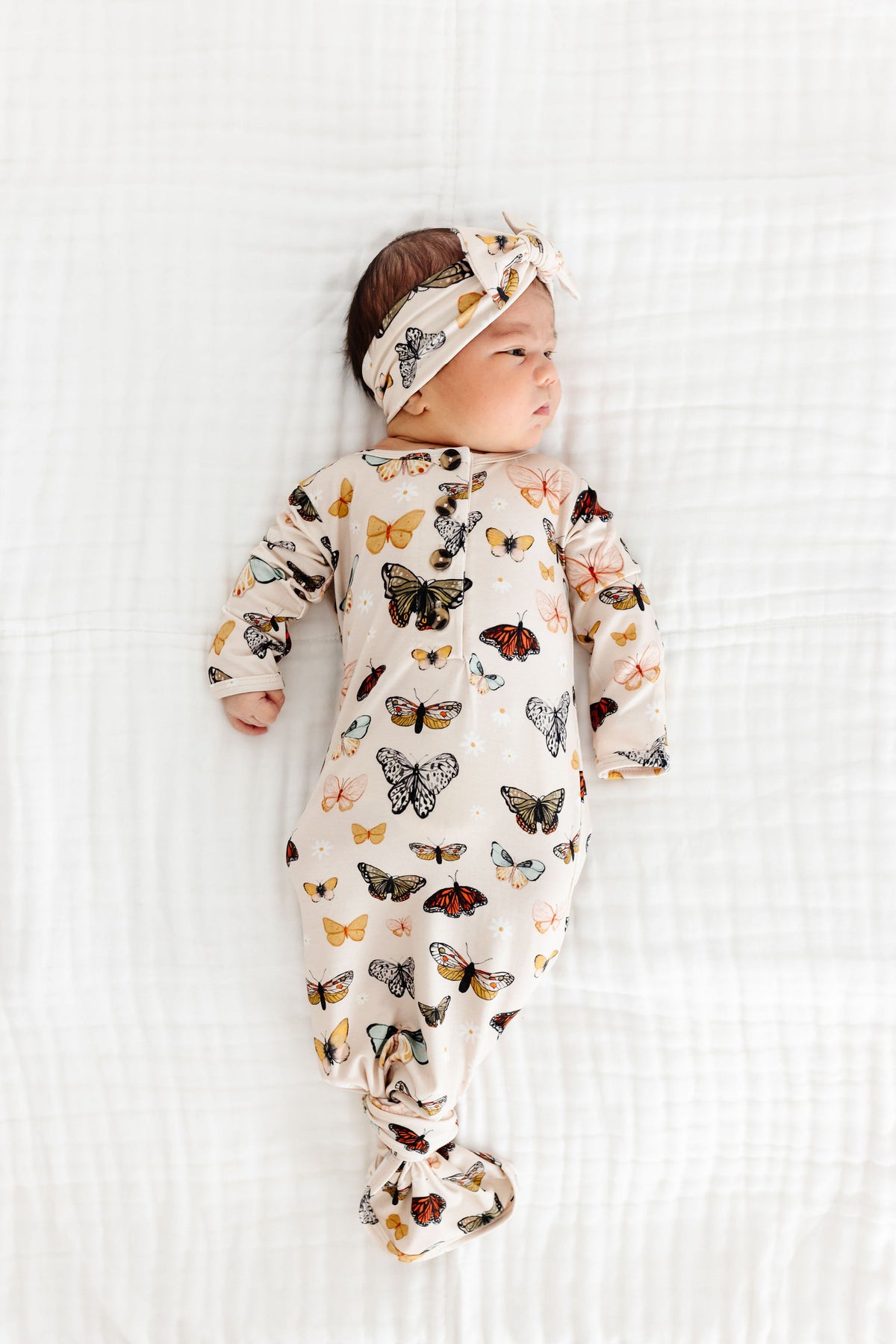 Amelia Newborn Headband Bundle + Knotted Gown