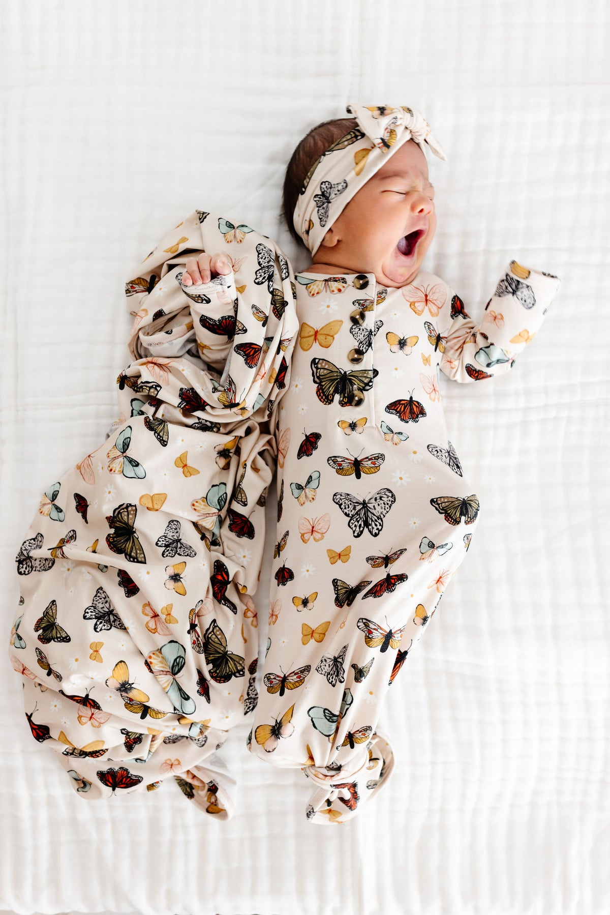 Amelia Newborn Headband Bundle + Knotted Gown