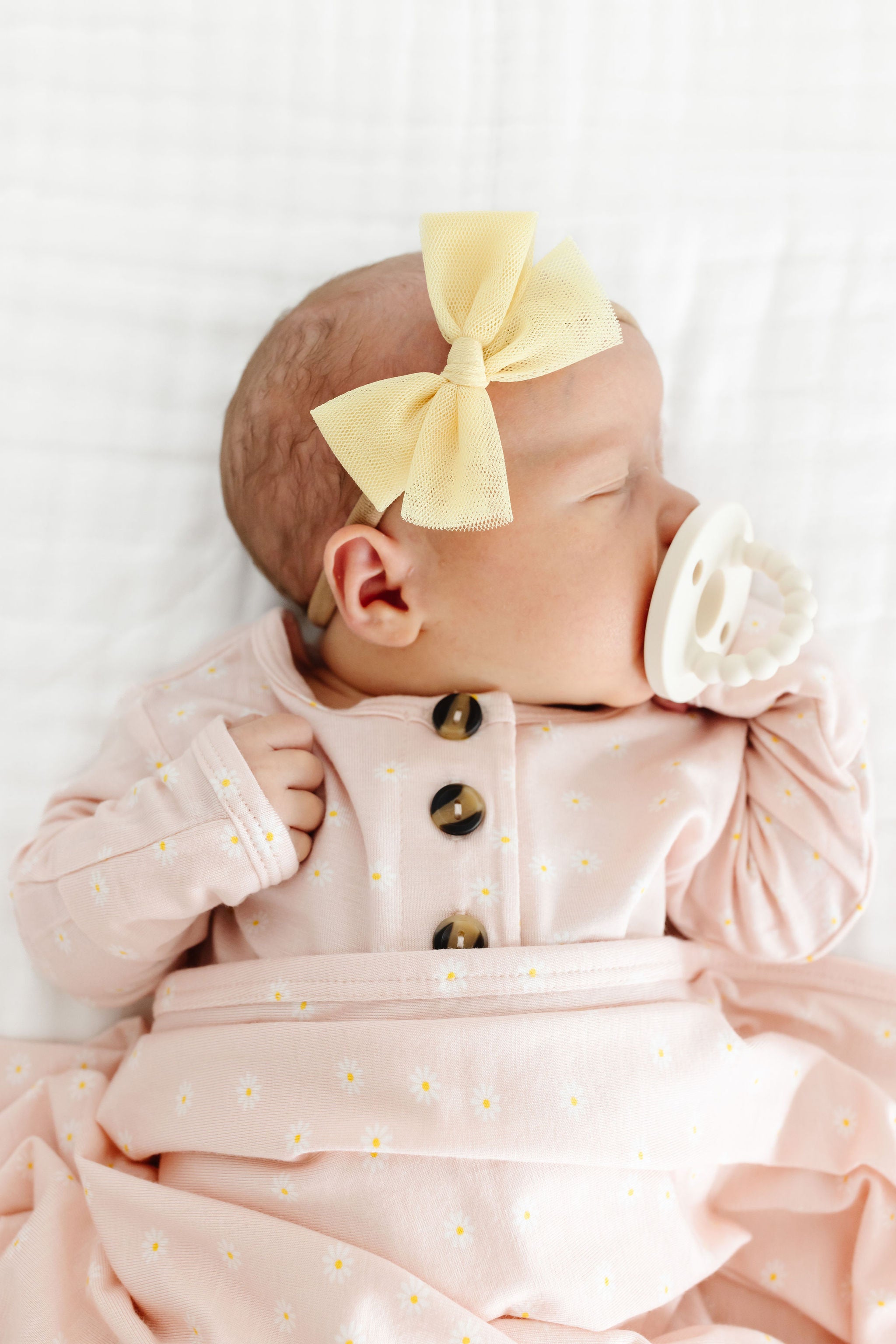 Tulle Bow - Lemon
