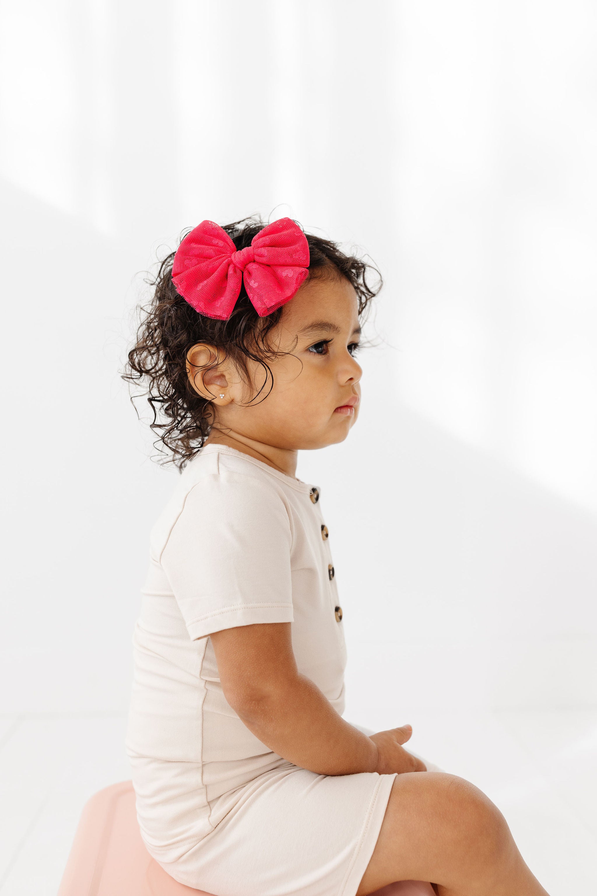Tulle Bow 3 Pack: Strawberry