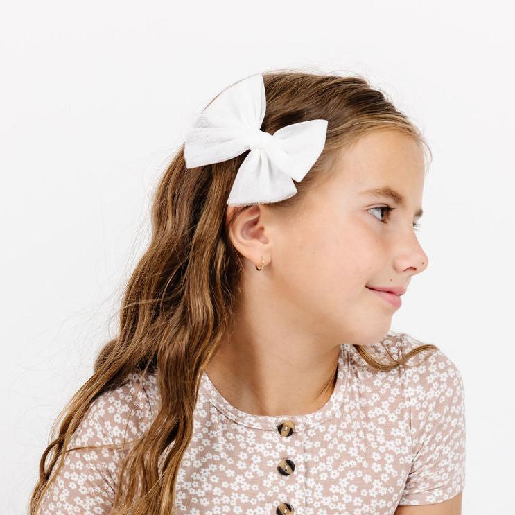 Tulle Bow - White