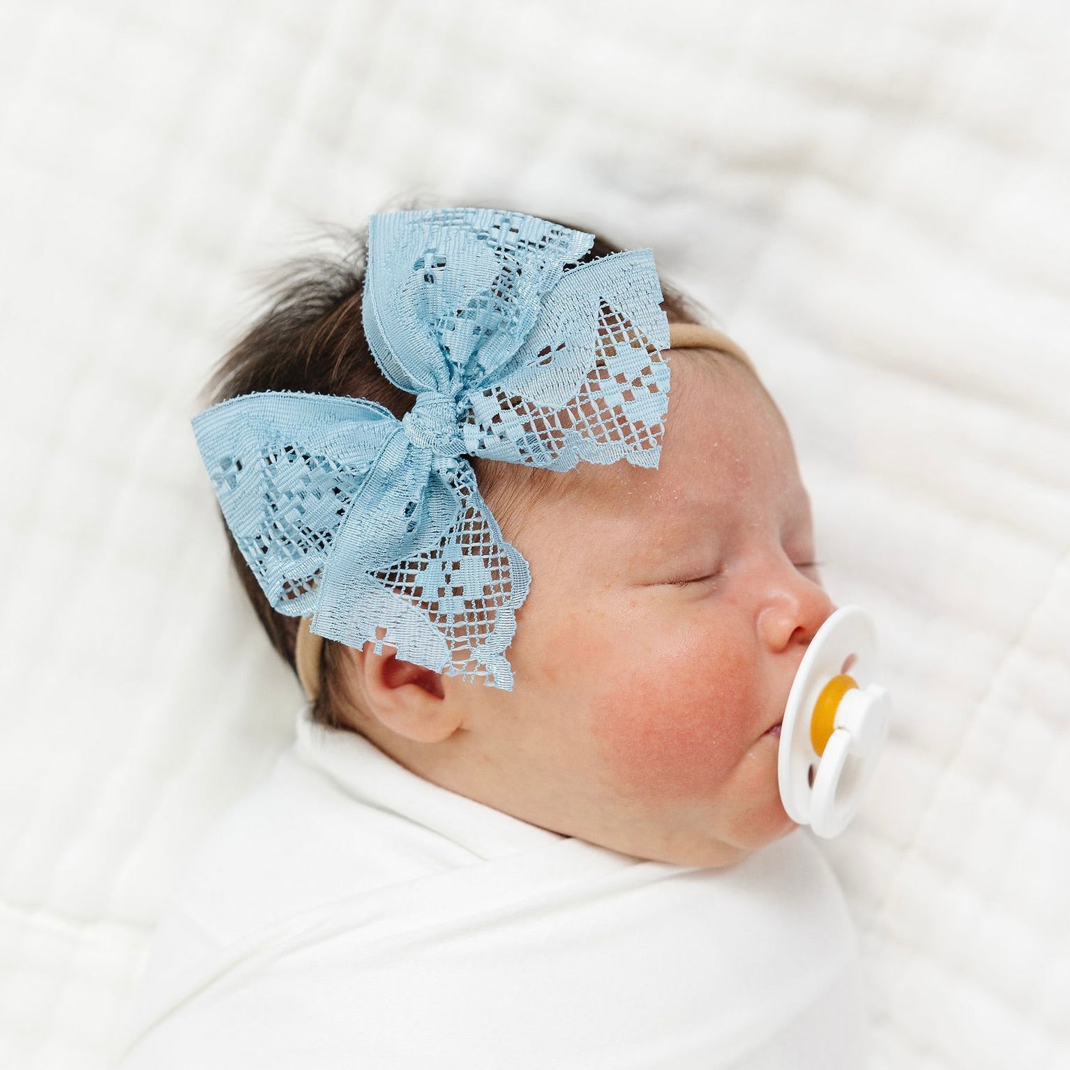 Lace Bow - Ocean Headband