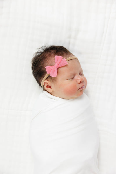 Tulle Bow - Strawberry