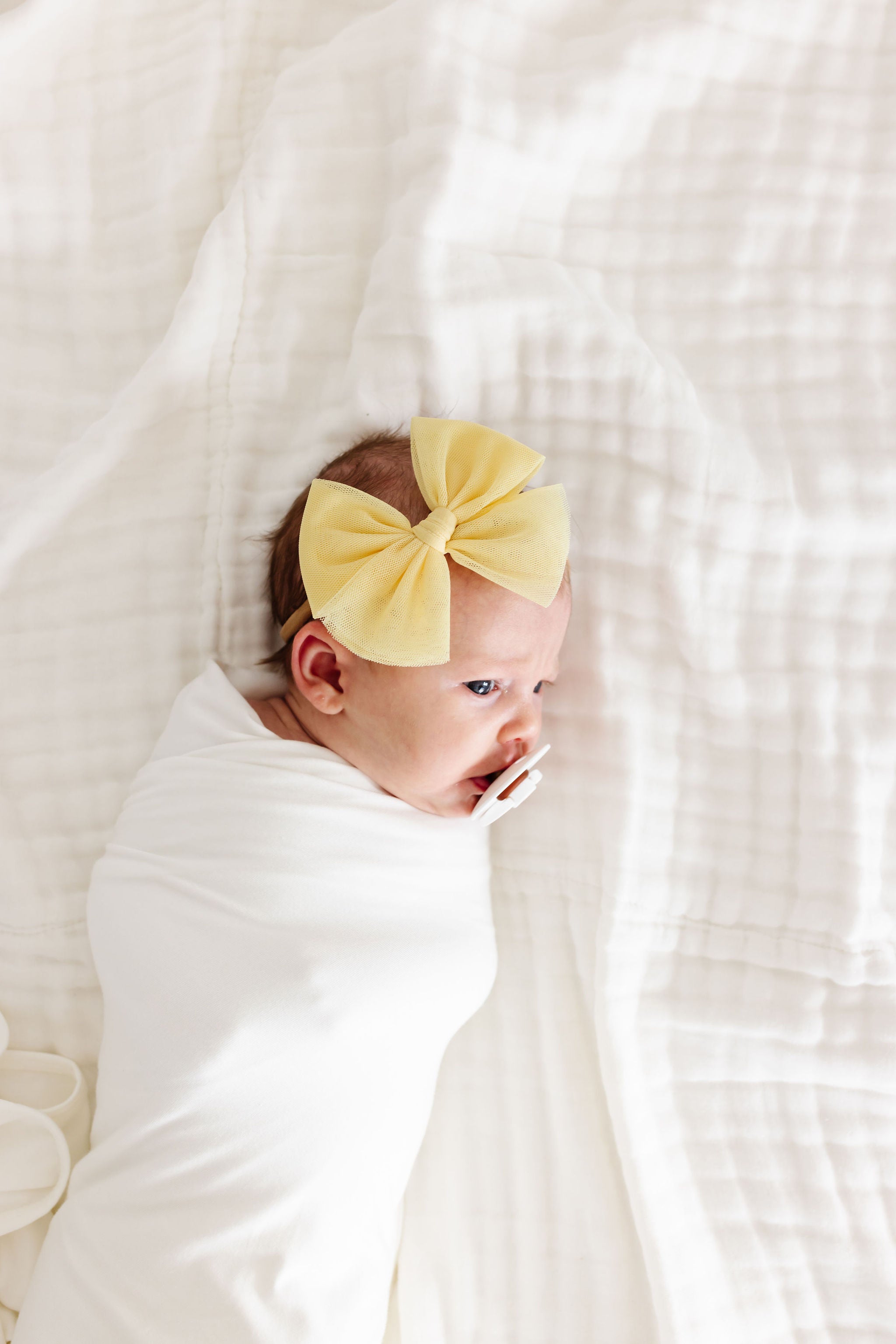 Tulle Bow - Lemon