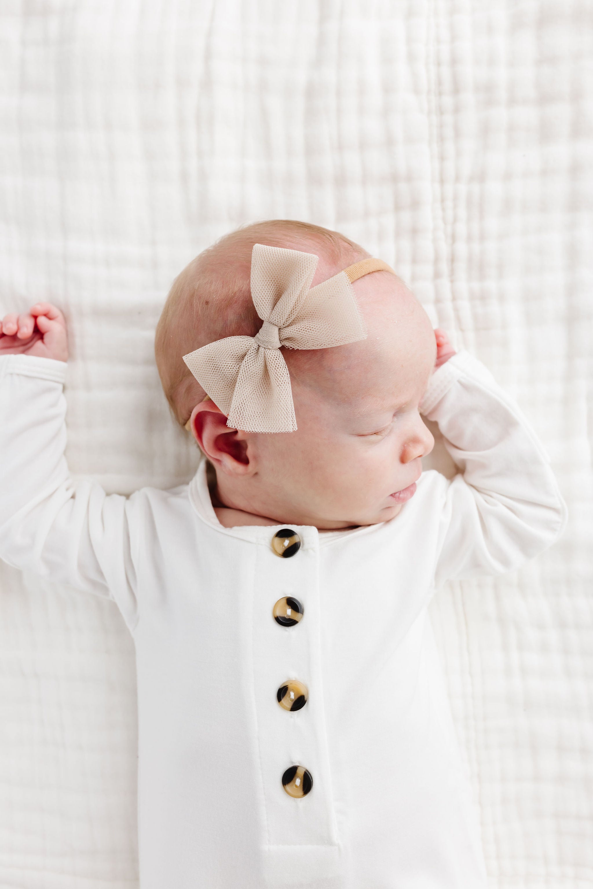 Tulle Bow - Sand