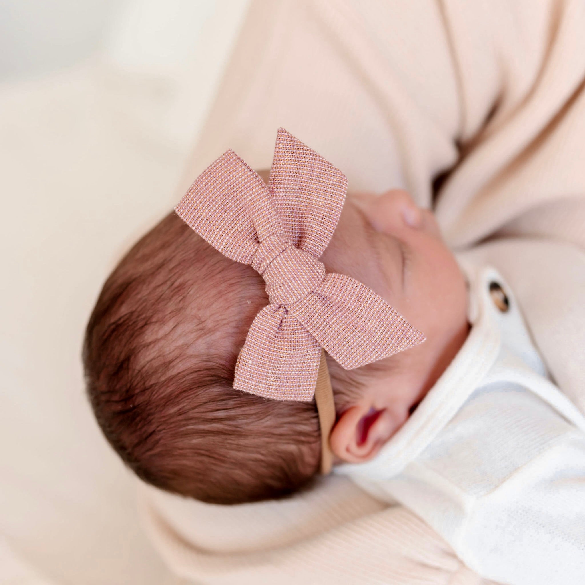 Classic Bow - Metallic Rose Headband