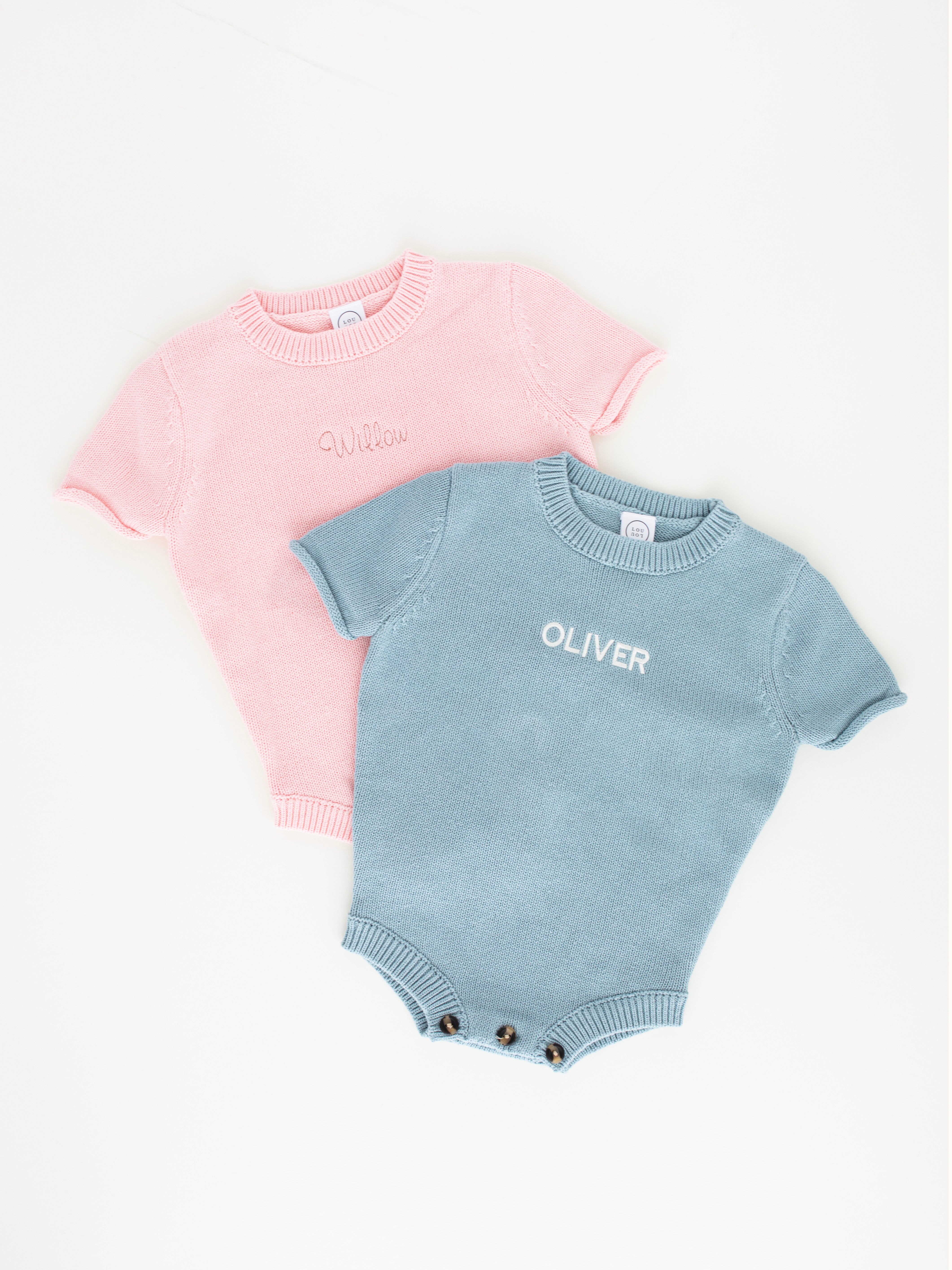 Knit Onesie - Blush