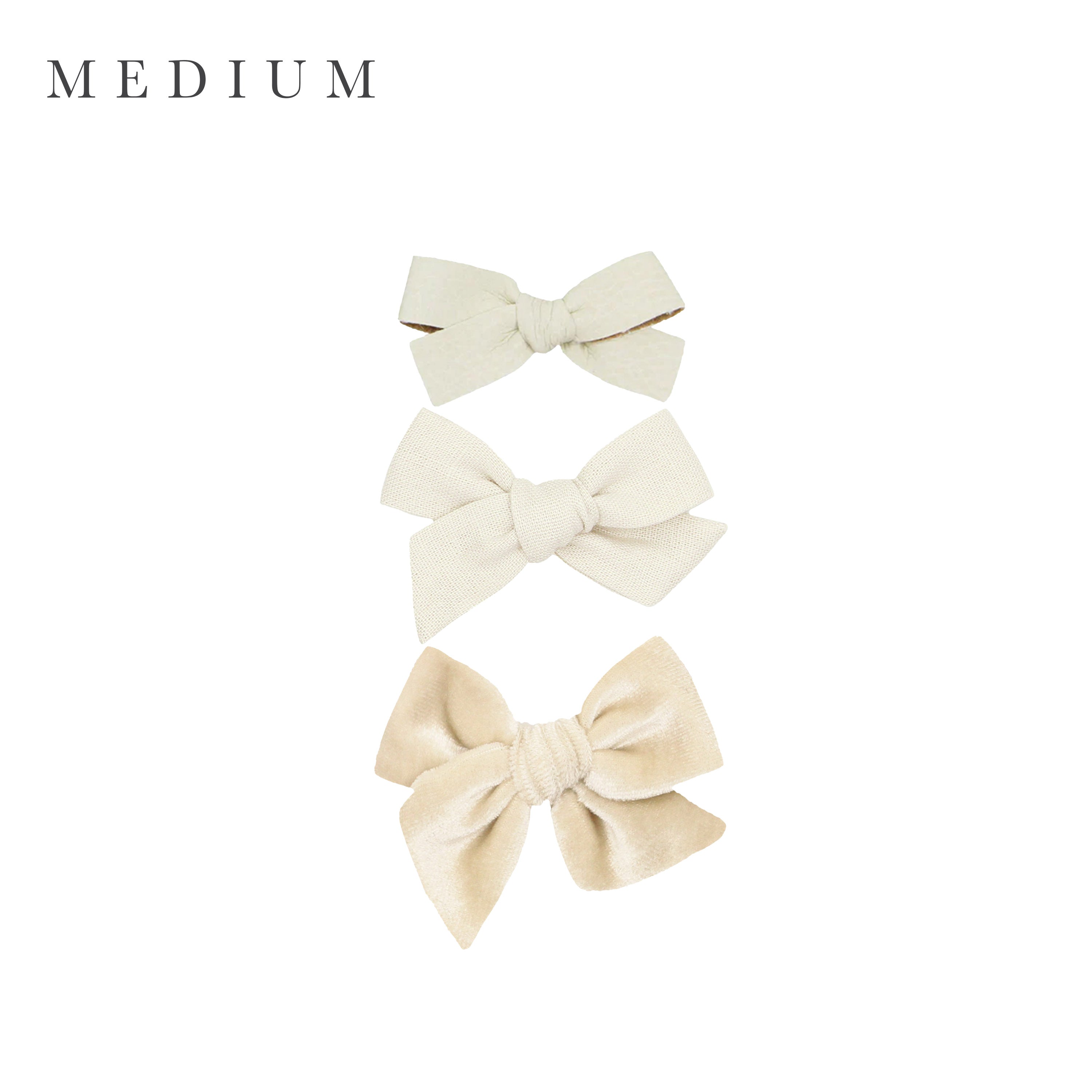 Bow 3 Pack: Ivory Clips