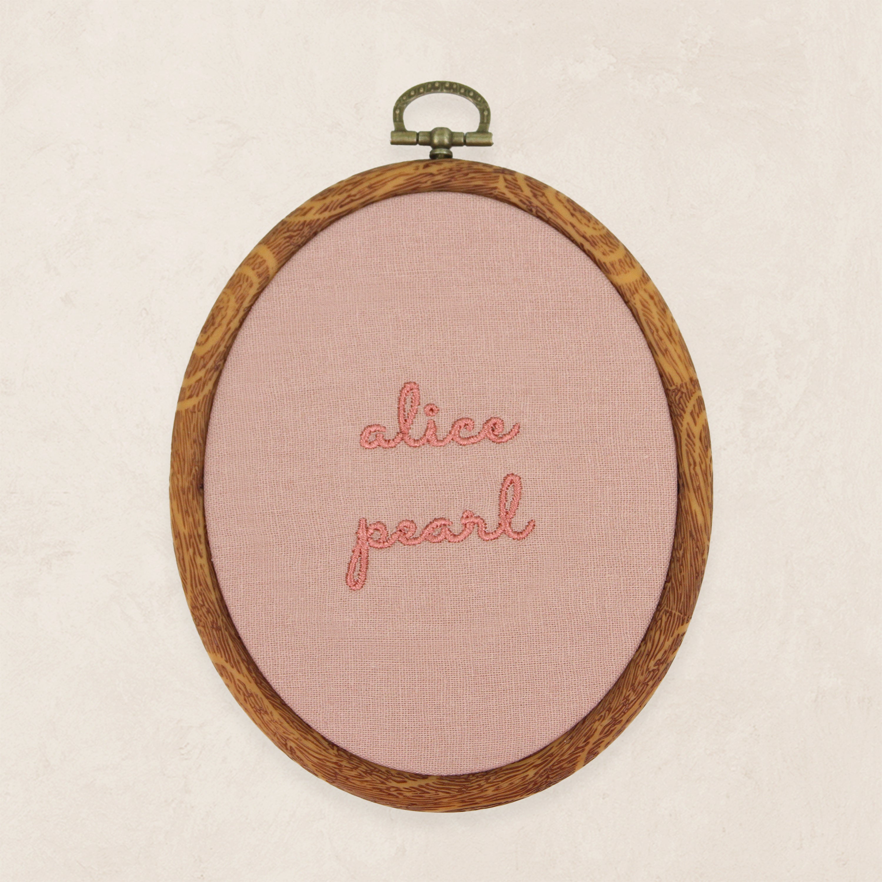 Embroidered Baby Name Announcement Hoop