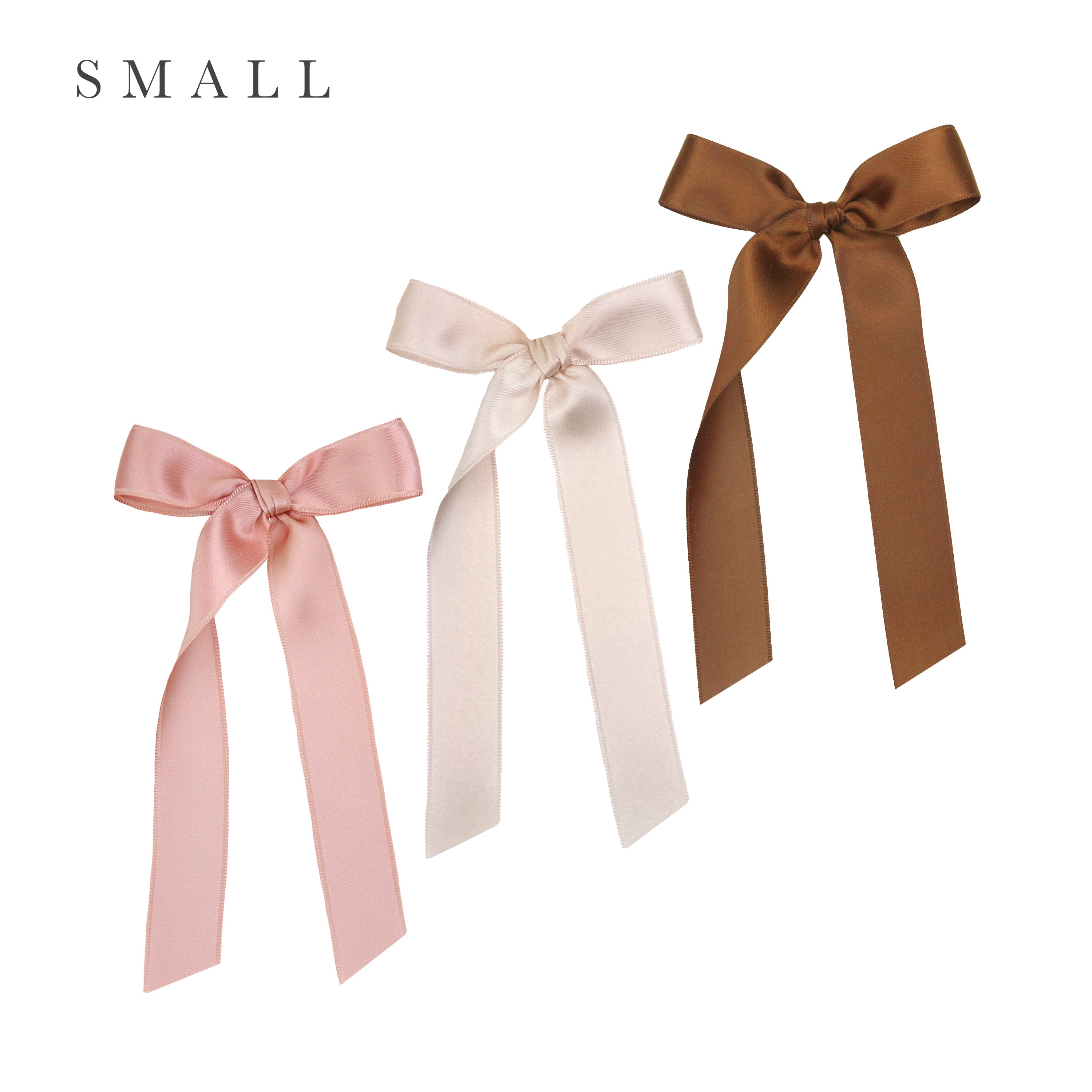 Satin Bow 3 Pack: Primrose Sash Clips