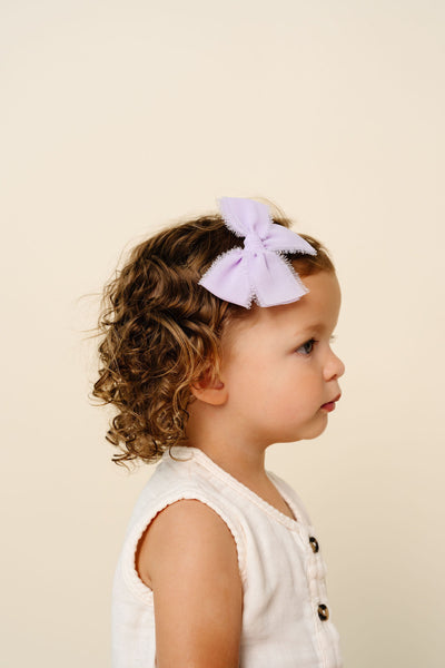 Chiffon Bow - Lavender Headband