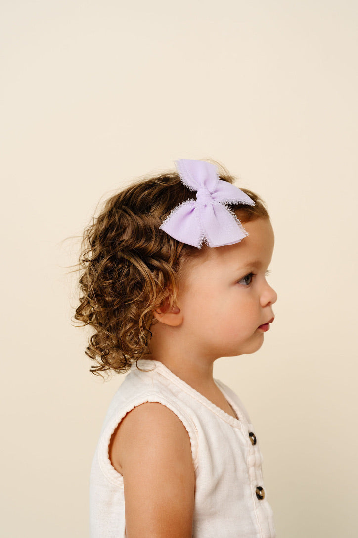 Chiffon Bow - Lavender Headband