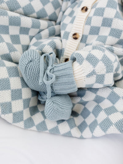 Knit Beanie Bundle - Steele Checkered