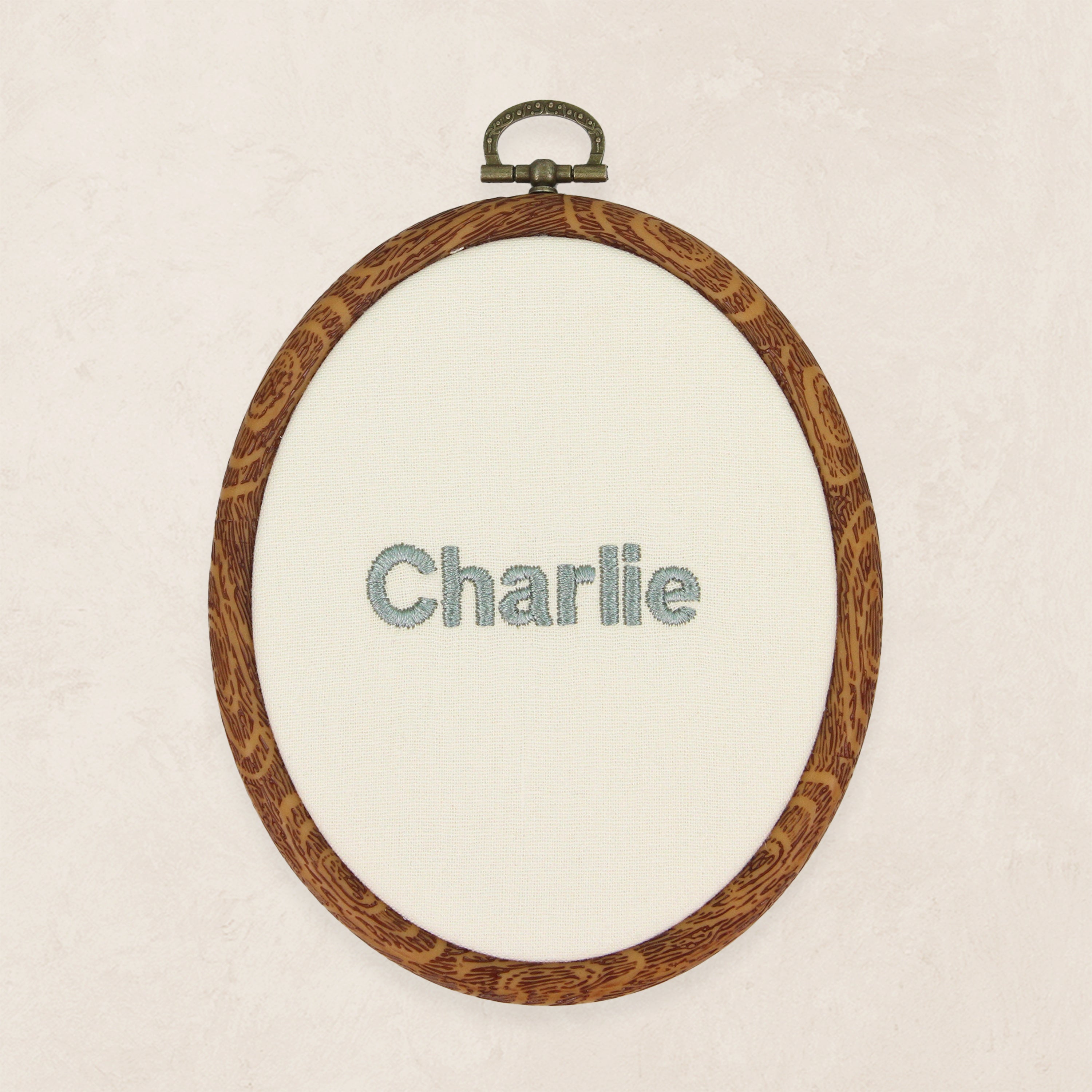 Embroidered Baby Name Announcement Hoop