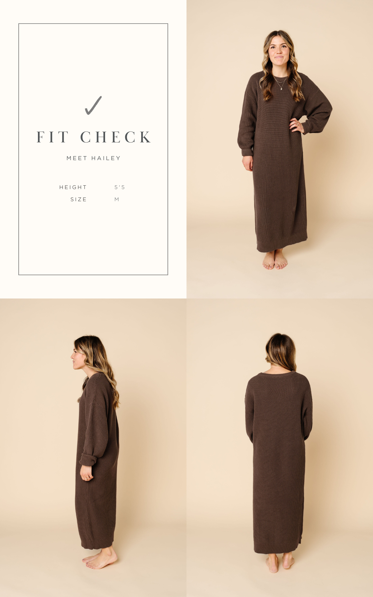Knit Women's Sweater Maxi Dress - Mauve