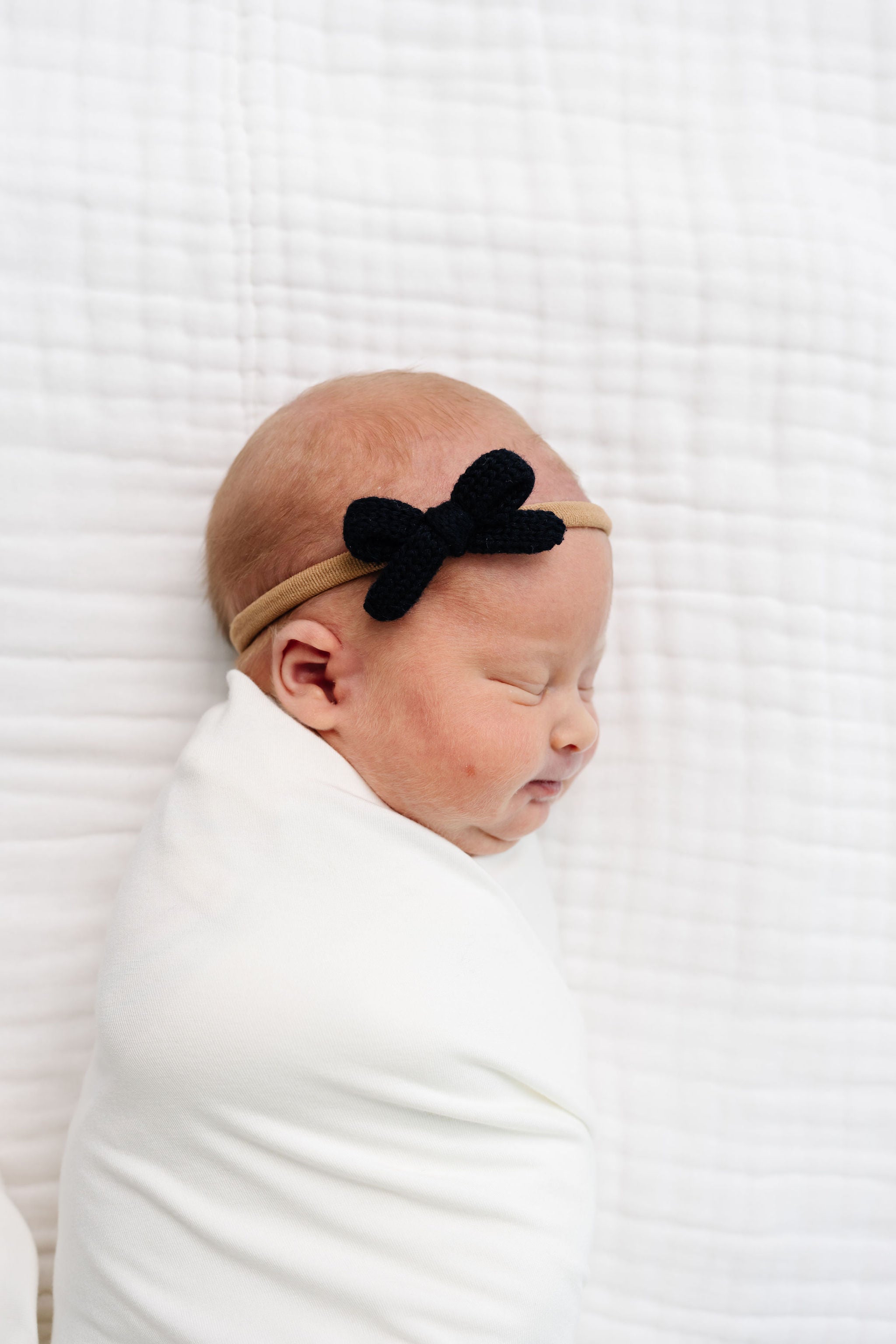 Sweater Bow - Black Knit Headband