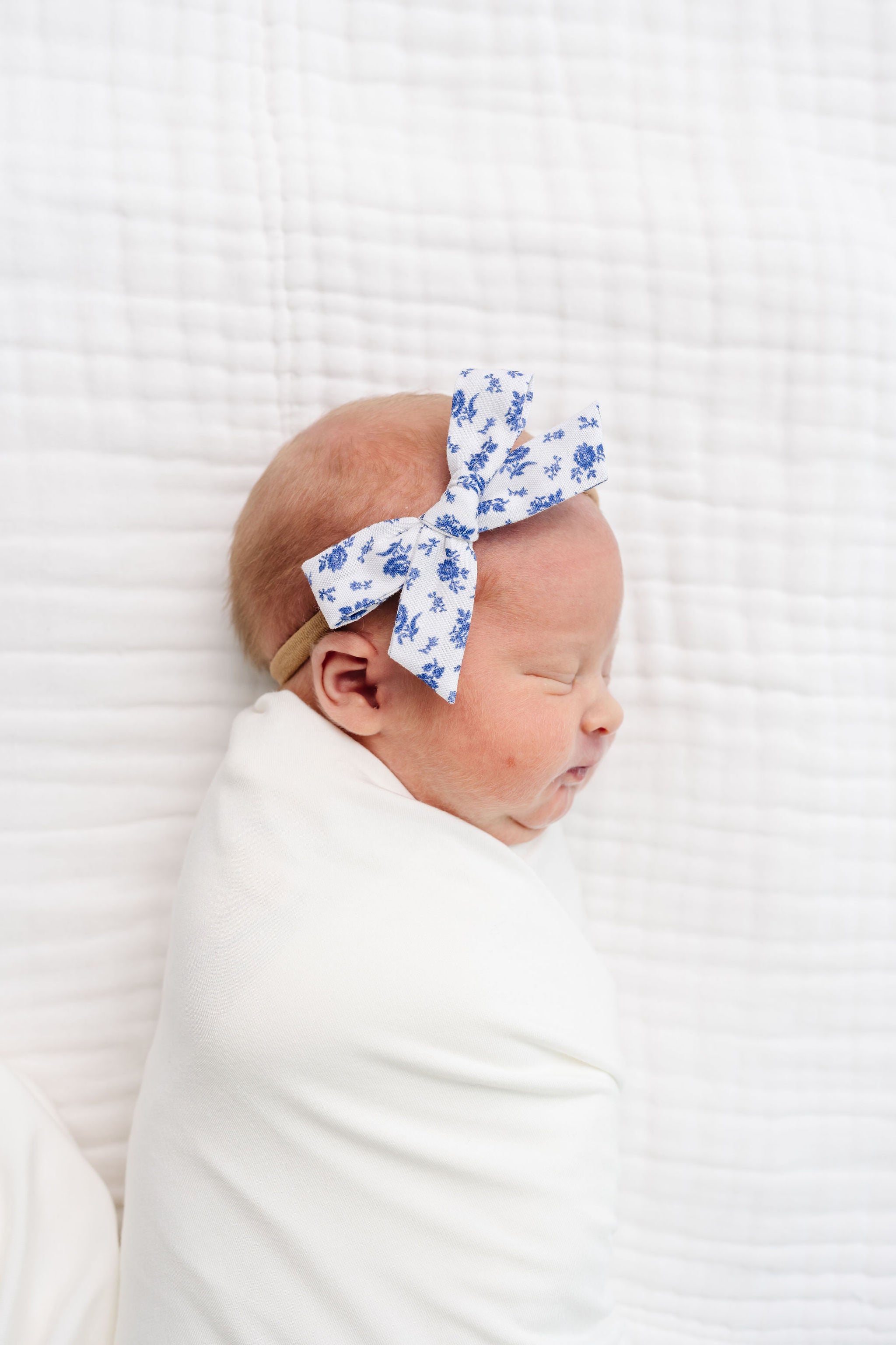 Classic Bow - Forget Me Not Floral Petite Headband