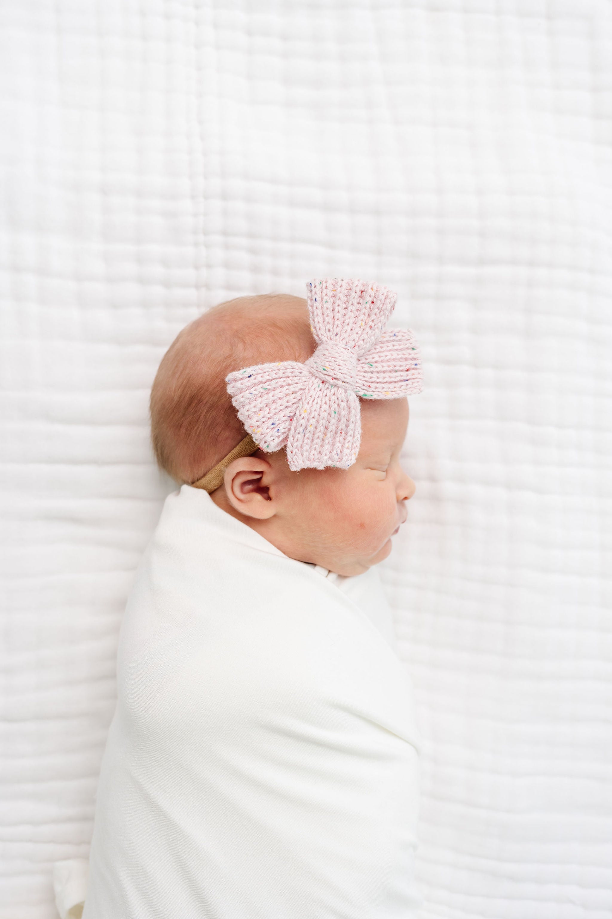 Sweater Bow - Blossom Speckle Chunky Knit Headband