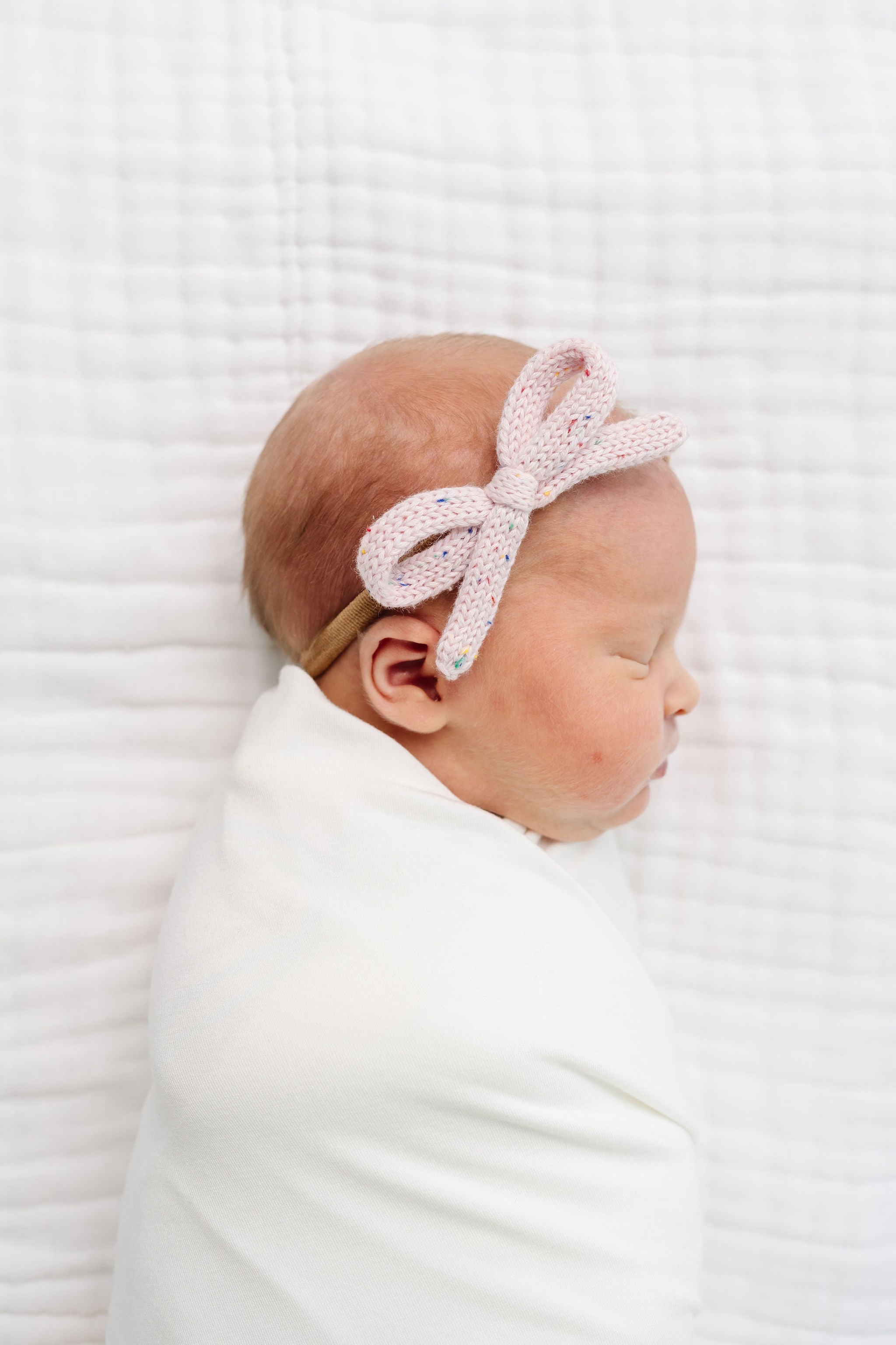 Sweater Bow - Blossom Speckle Knit Headband