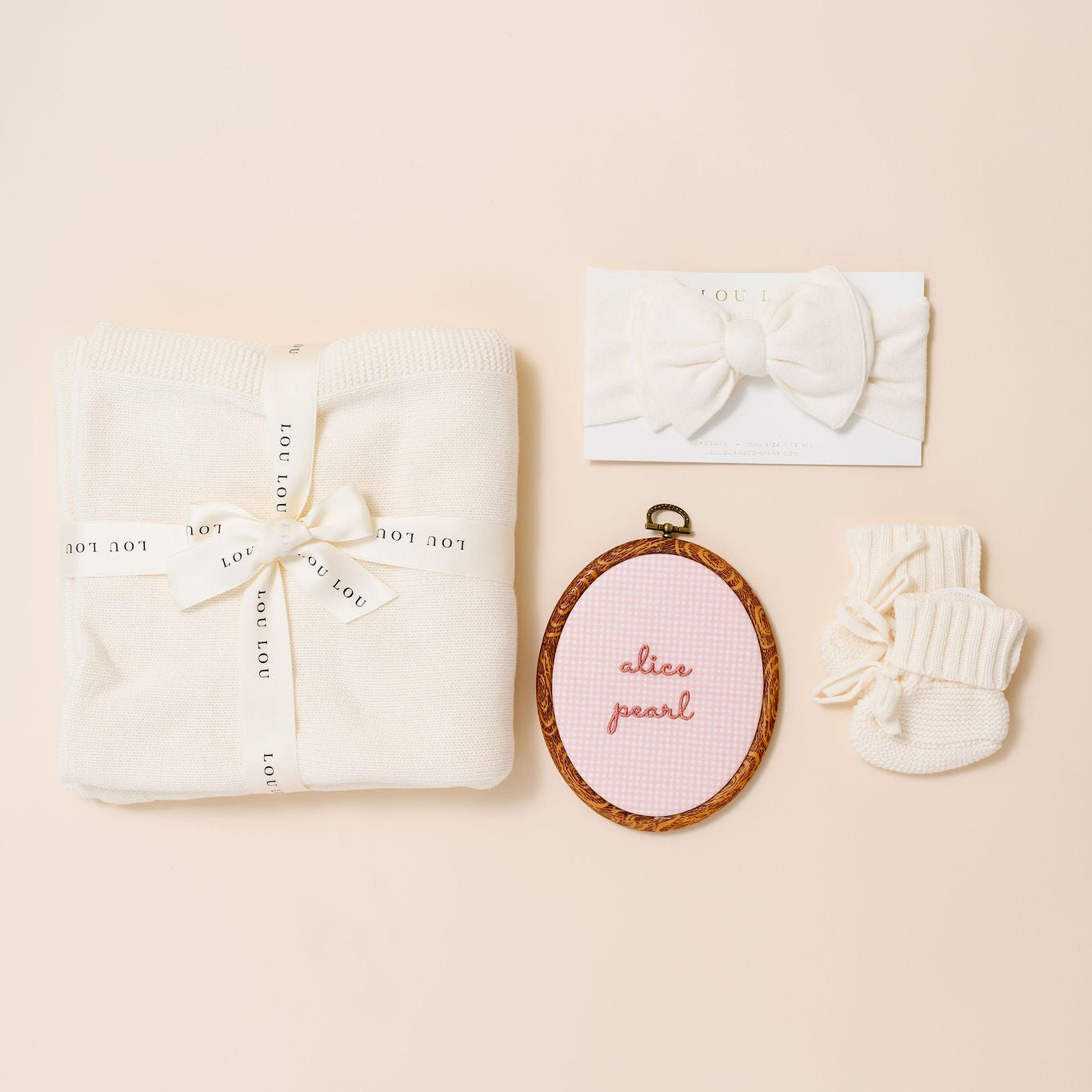 Embroidered Baby Name Announcement Hoop