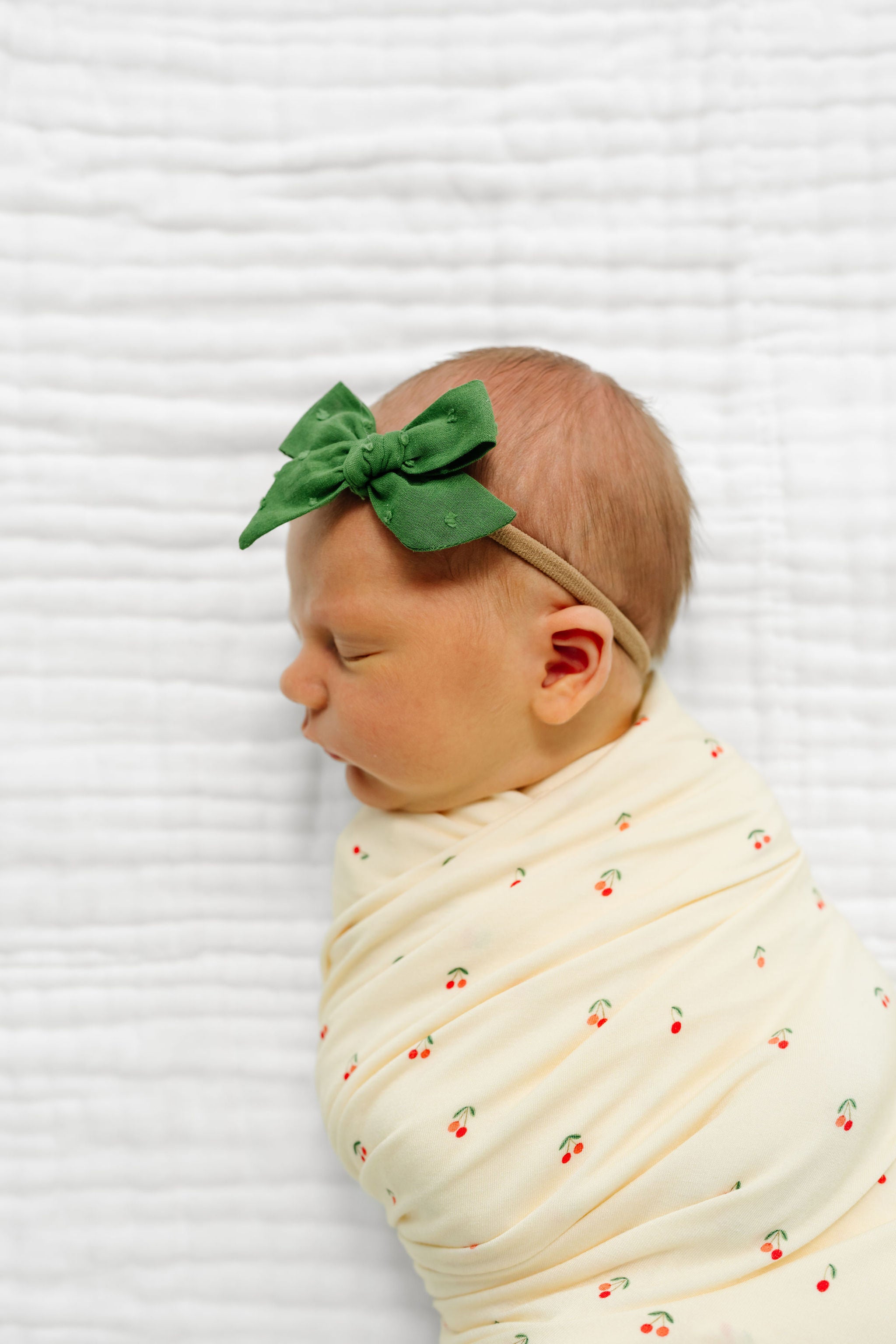 Classic Bow - Fern Swiss Dot