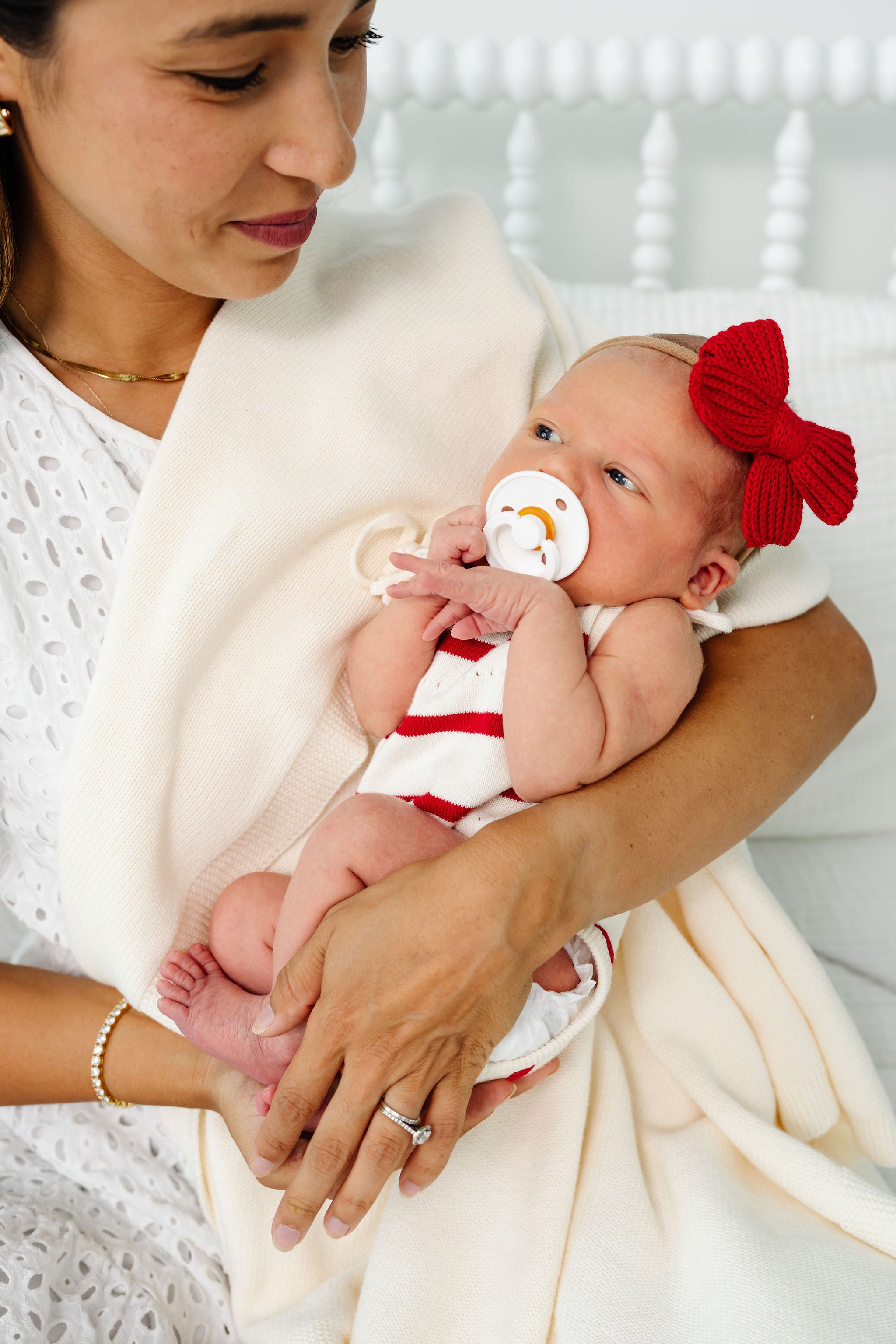 Knit Tank Onesie - Red Stripe