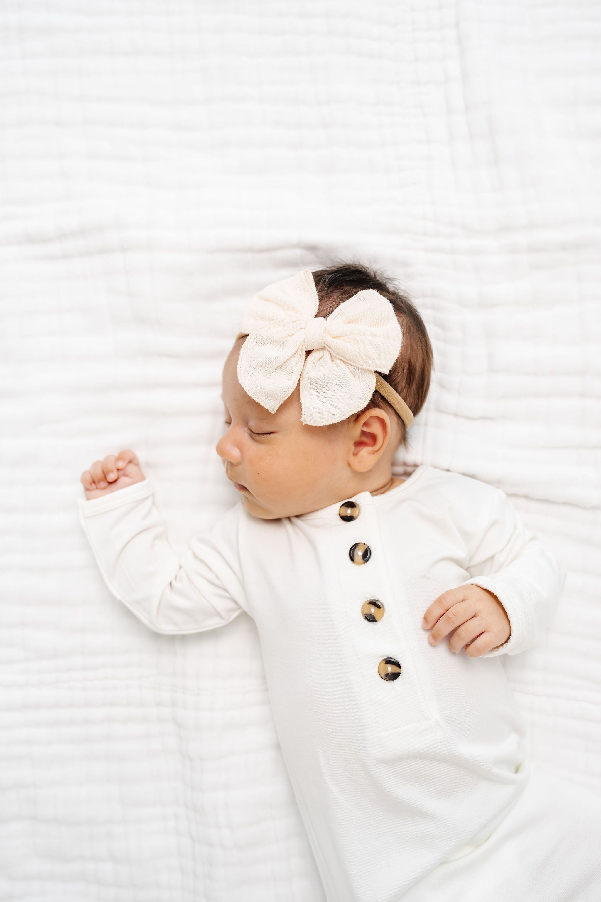 Cloud Muslin™ Heirloom Bow - Cream